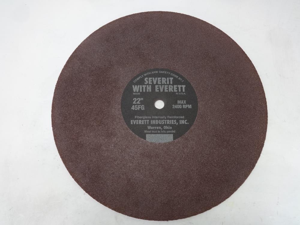 Everett Severit 22" Dry Cutting Cut-Off Wheel 45FG - Set of (5) pcs